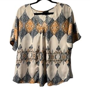 Bobeau Shirt Womens L Floral Peasant Bohemian Chic Free People Style. GUC